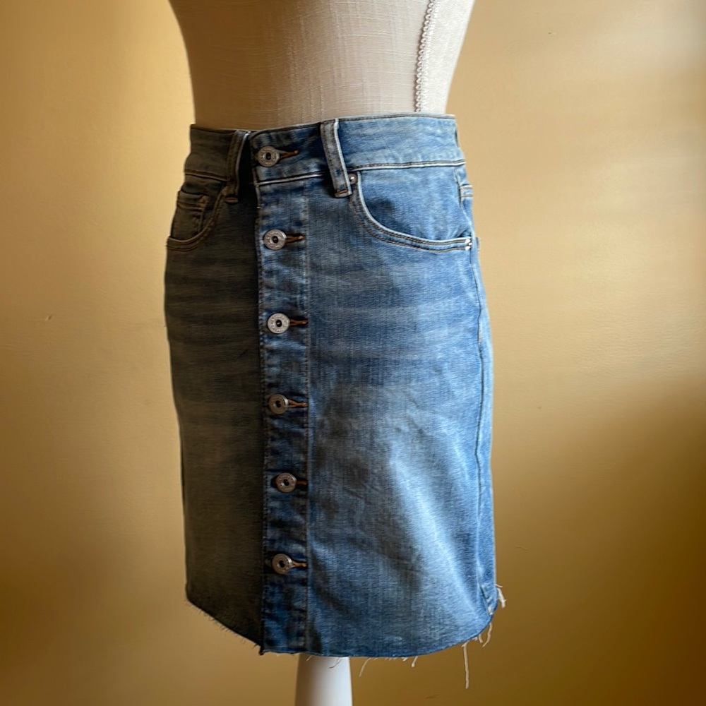 Denim Button up skirt